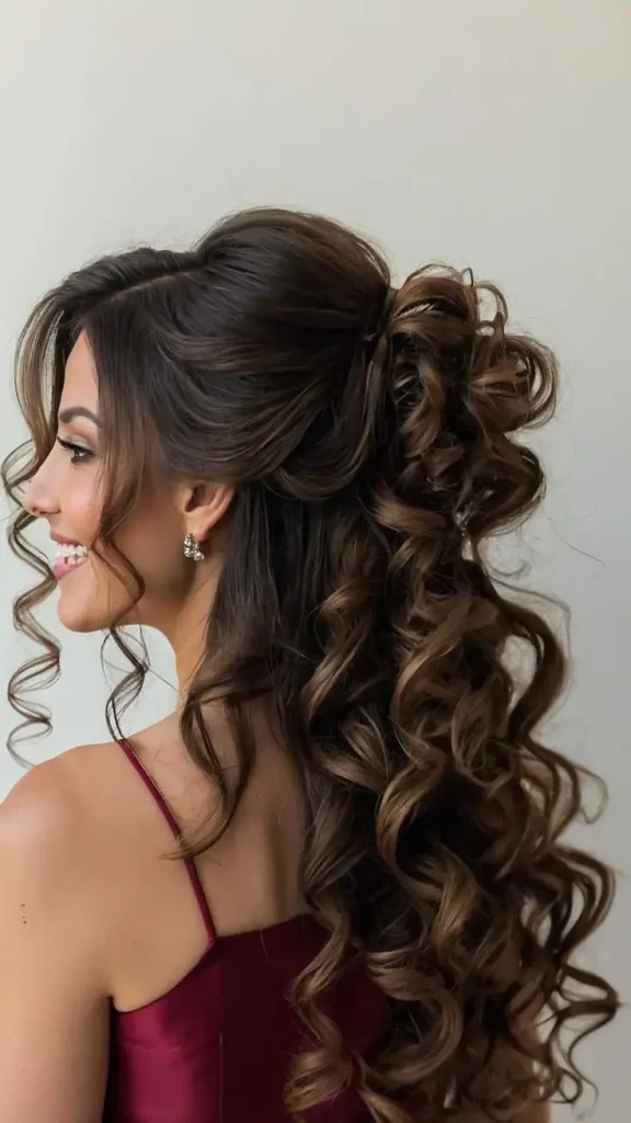 half up half down hair 15