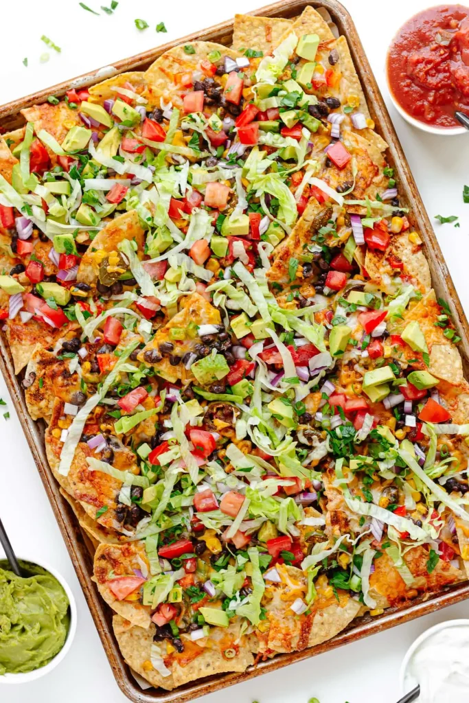 loaded veggie nachos
