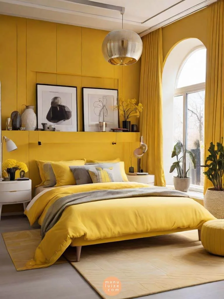 modern vivd bedroom interior