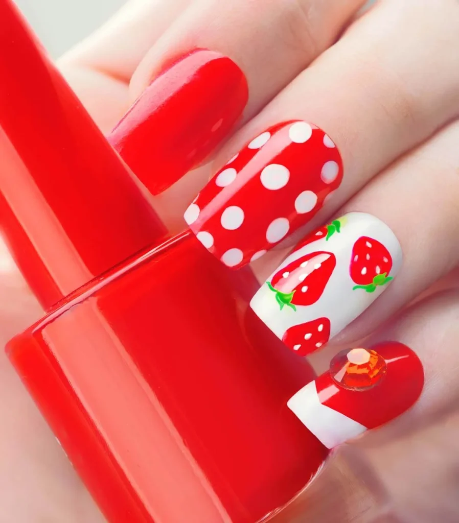 nail art fragole