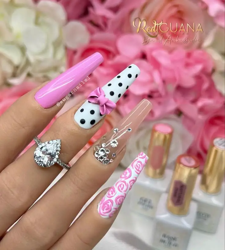 pink summer nails 26