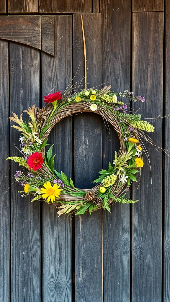 rustic wildflower arrangement
