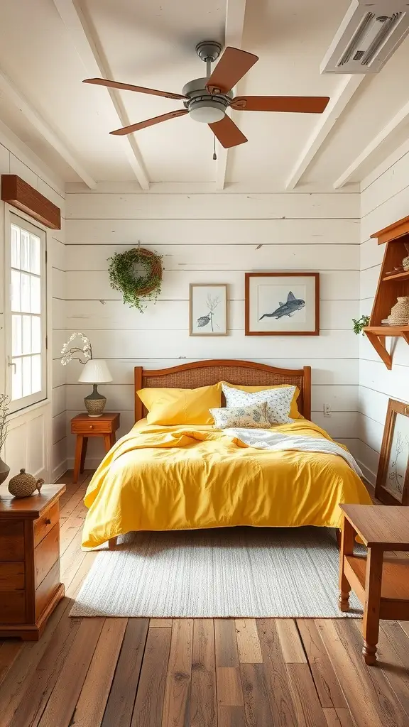 rustic yellow farmhouse style