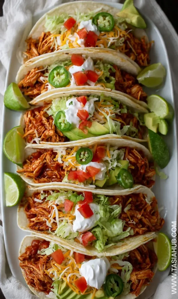 slow cooker shredded chicken tacos
