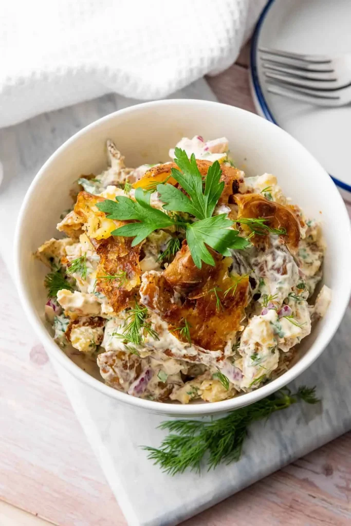 smashed potato salad