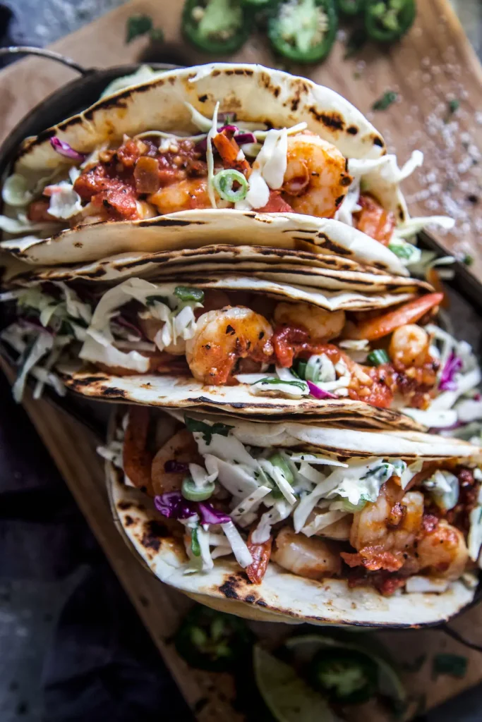 smoky shrimp tacos with citrus slaw www.thecuriousplate.com 1