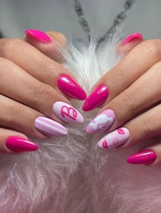 summer pink nails 12