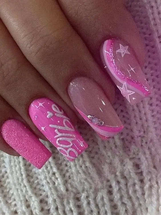 summer pink nails 18