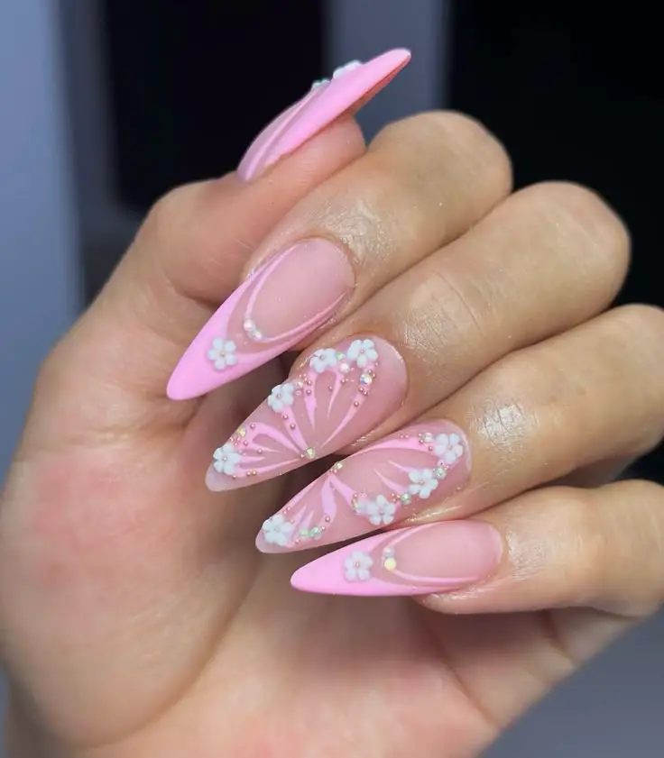 summer pink nails 27