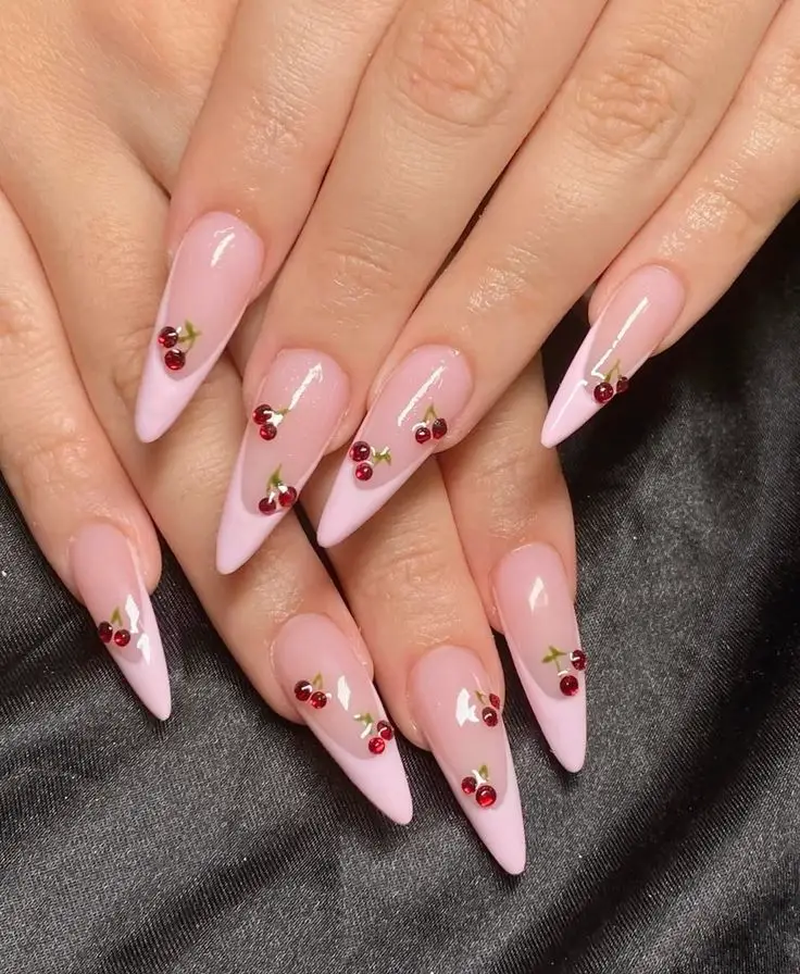 summer pink nails 30