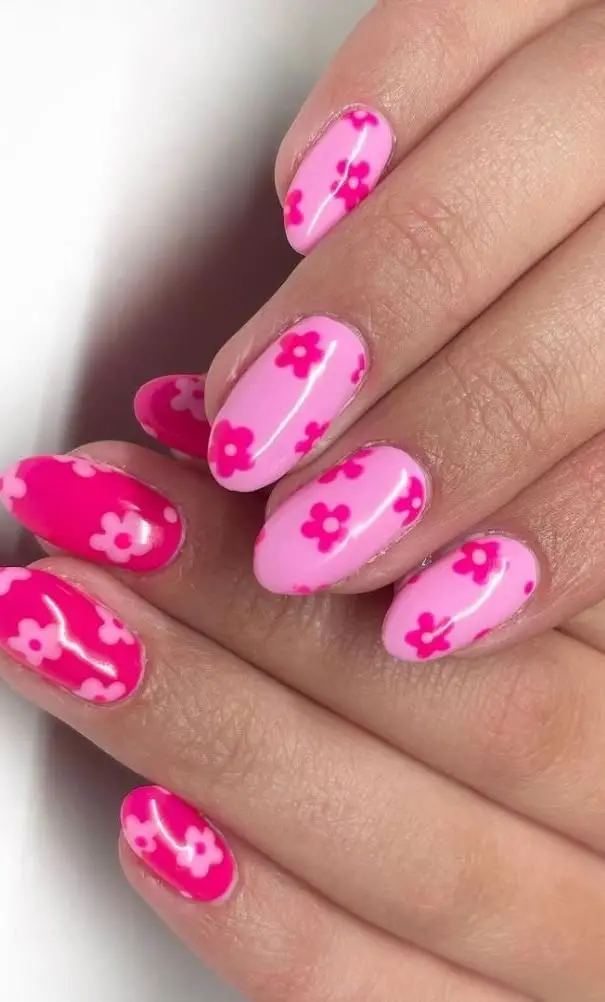 summer pink nails 31