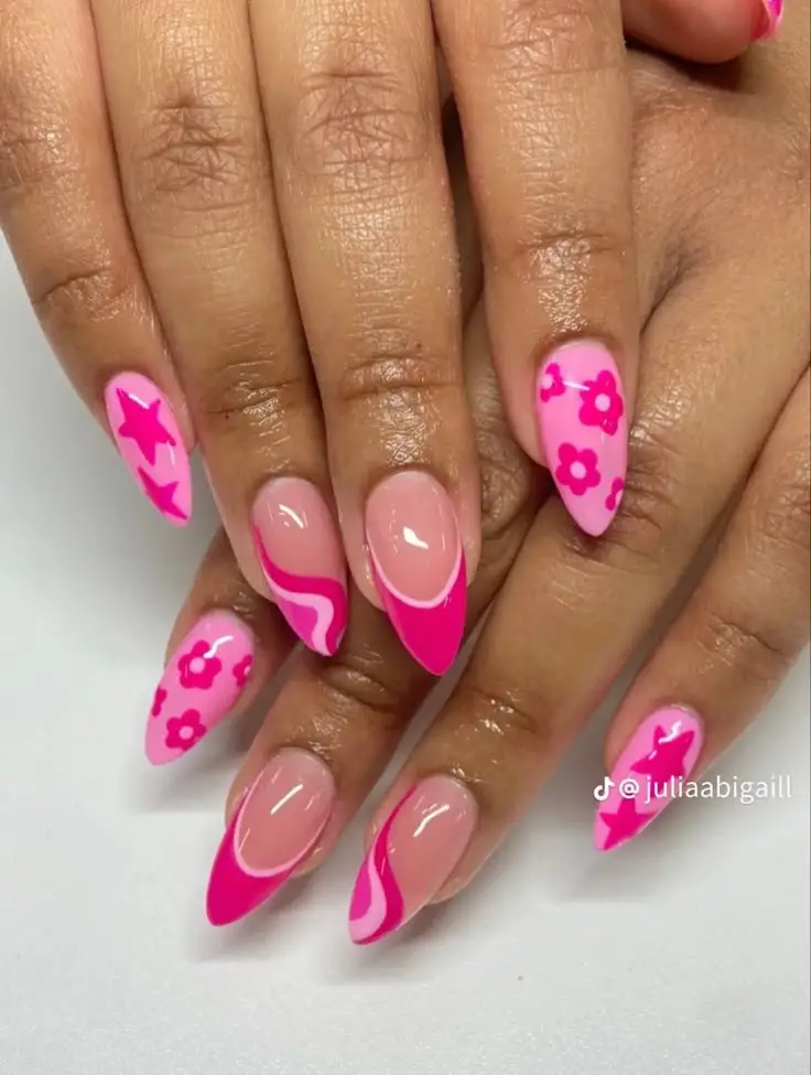 summer pink nails 32