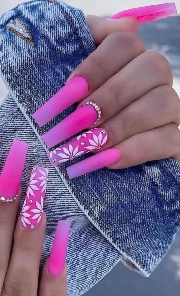 summer pink nails 36