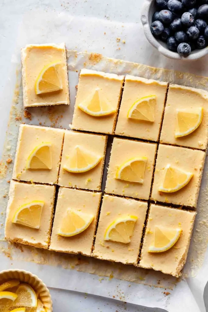 tangy lemon greek yogurt bars