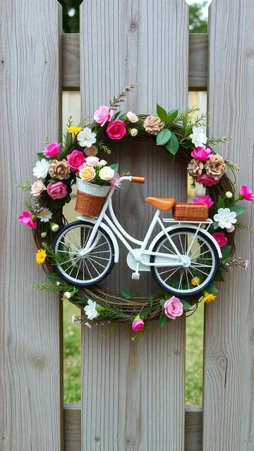 vintage bicycle with flowers