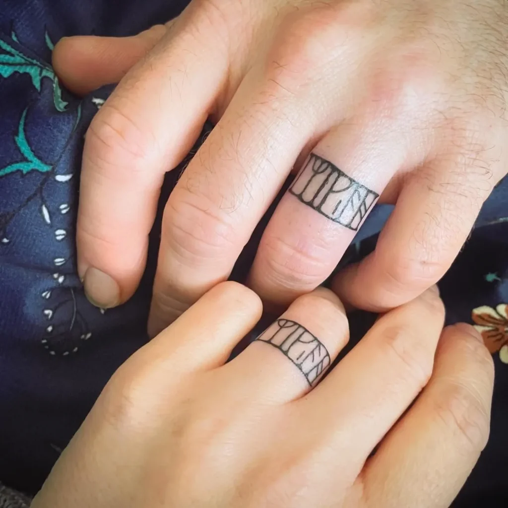 wedding ring tattoo 14