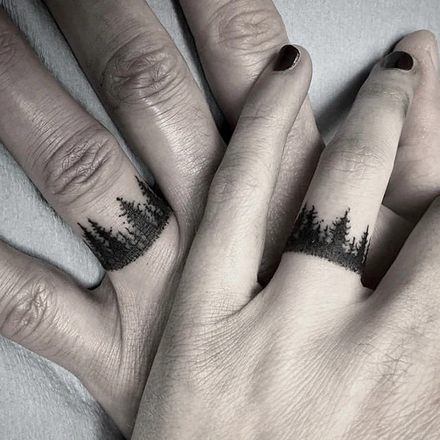 wedding ring tattoo 18