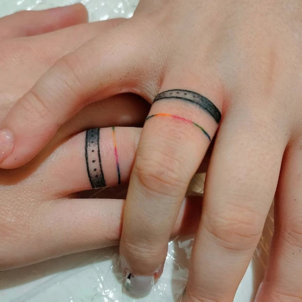 wedding ring tattoo 19
