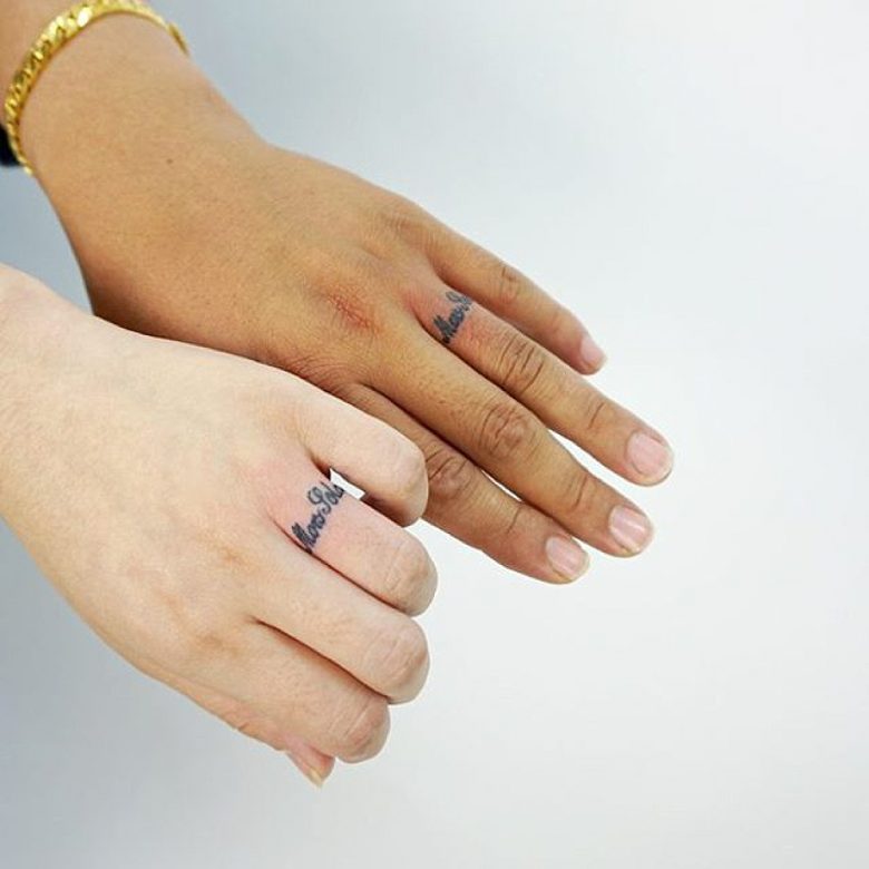 wedding ring tattoo 20