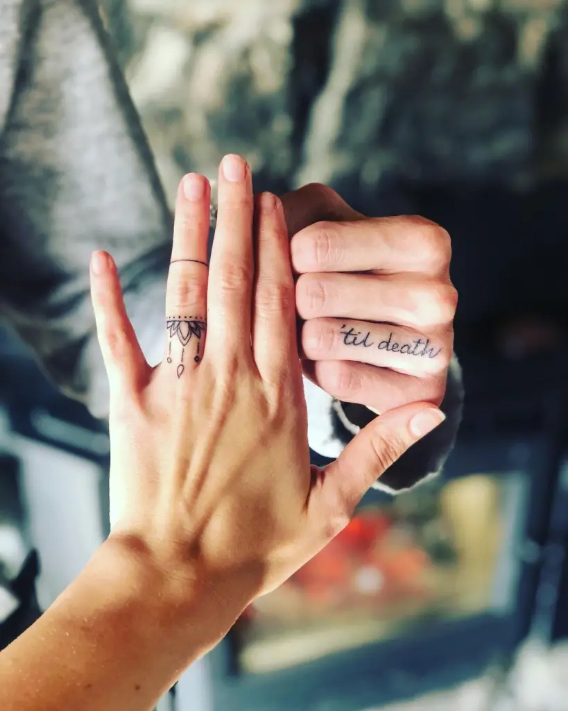 wedding ring tattoo 22