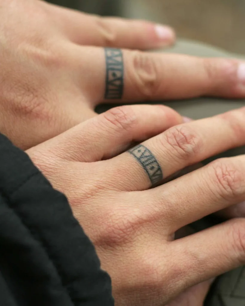 wedding ring tattoo 23