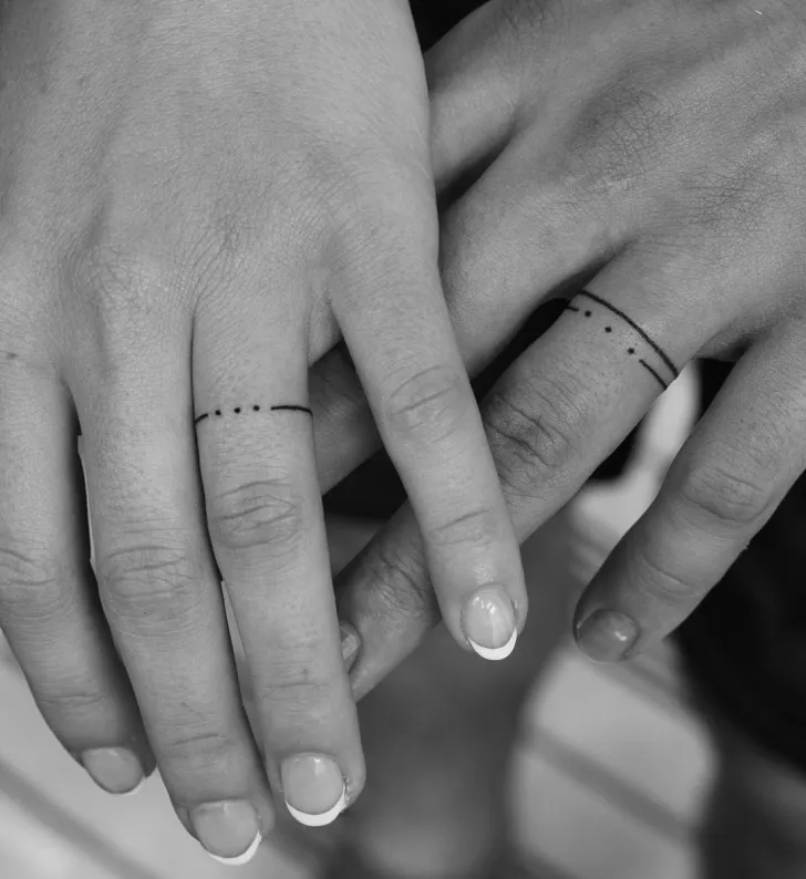 wedding ring tattoo 25