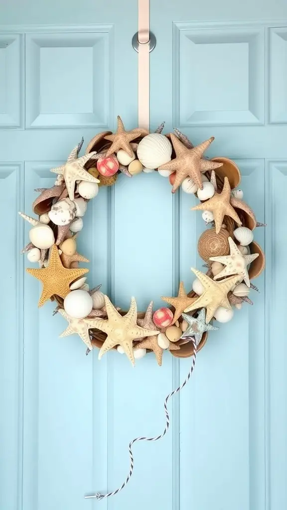 whimsical seashells and starfish