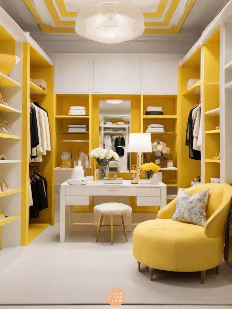 yellow closet