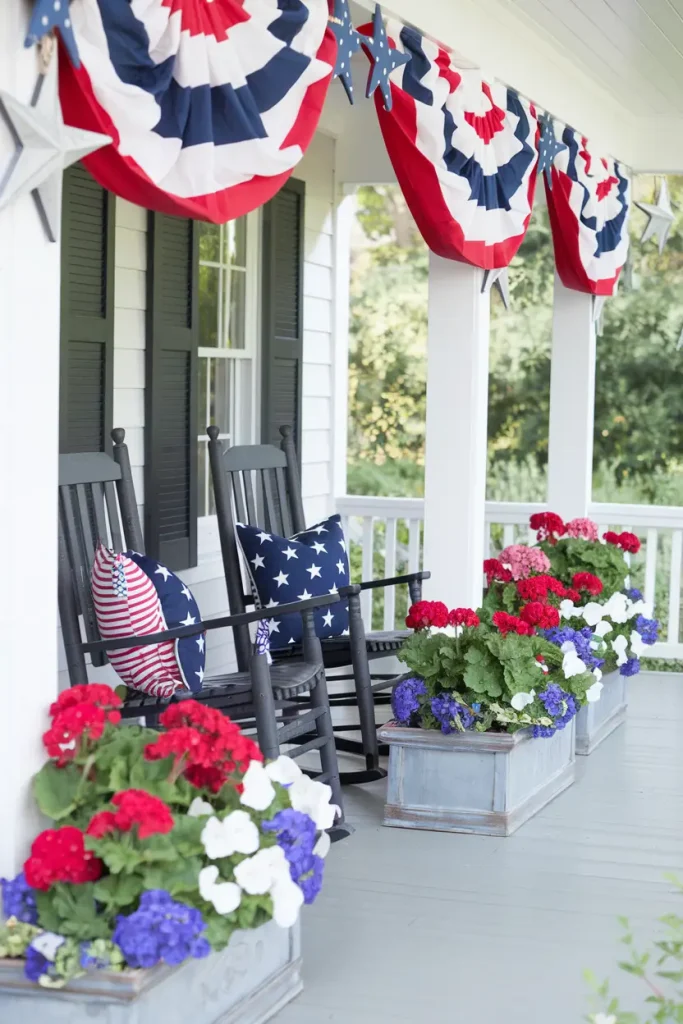 2. Patriotic porch ideas
