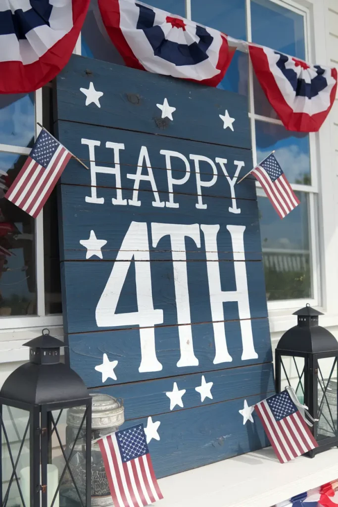 4. 4th of July front porch sign