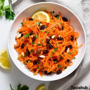 A bowl of carrot salad