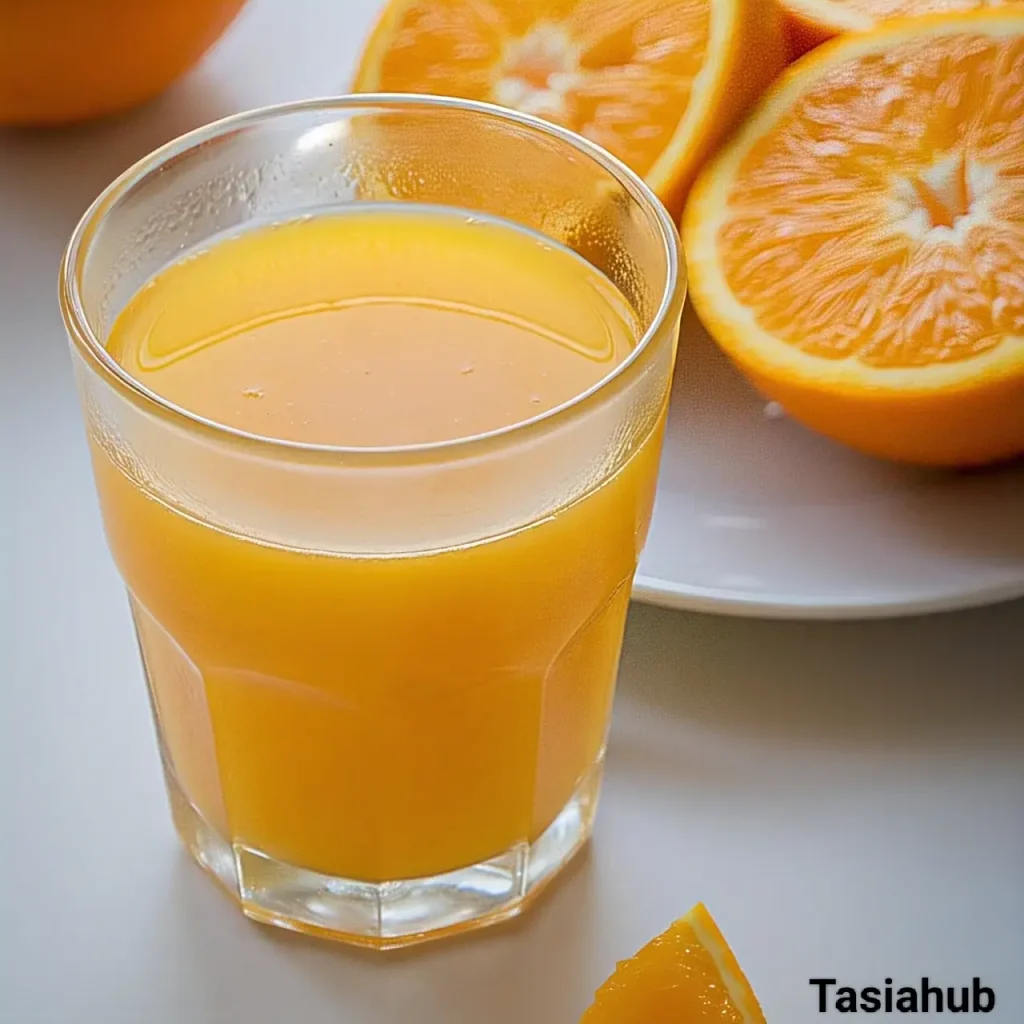 A glass of orange juice
