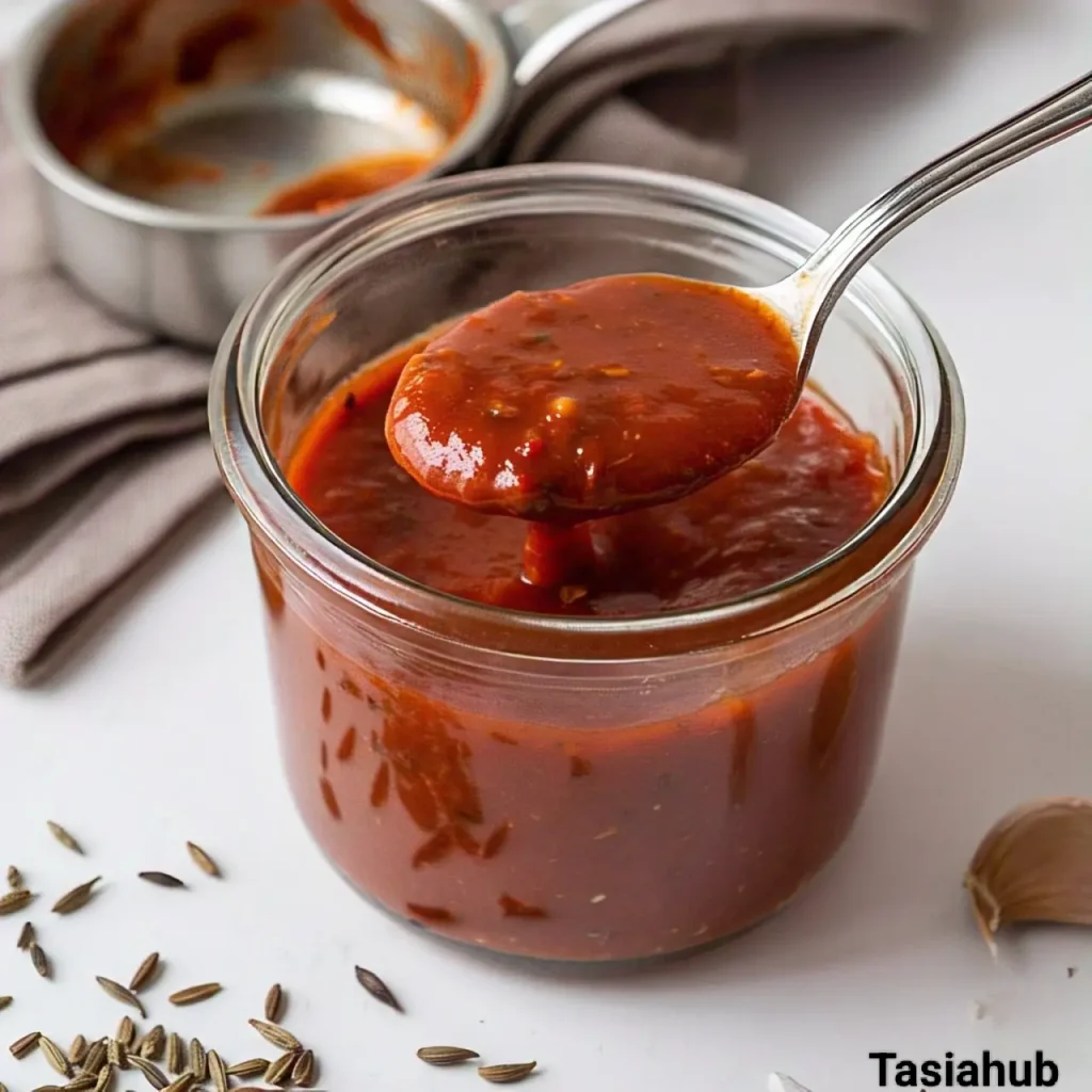 A jar of enchilada sauce