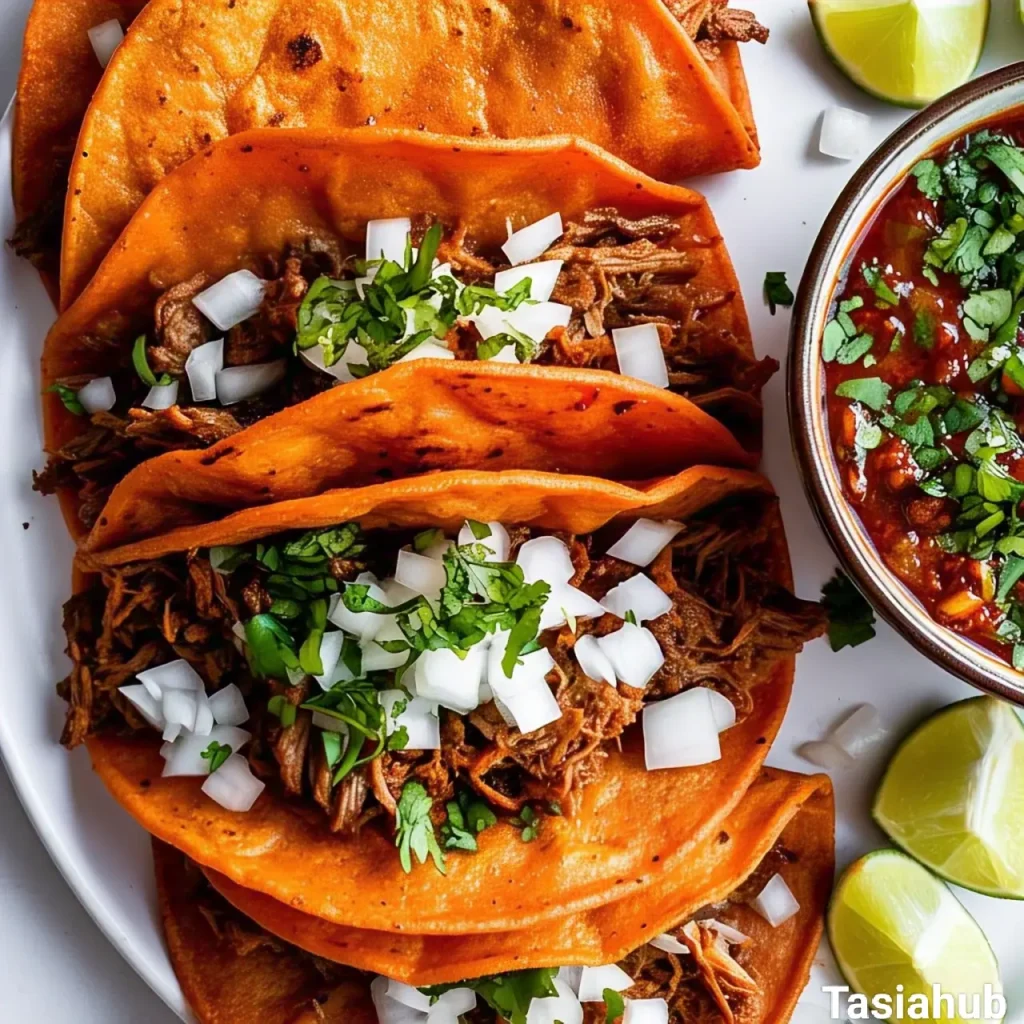 A platter of birria tacos
