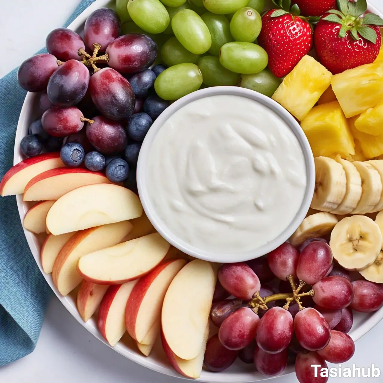 A serving of yogurt fruit dip