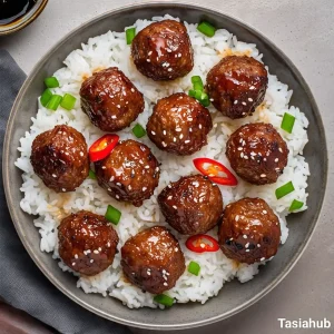 Air fryer Asian meatballs