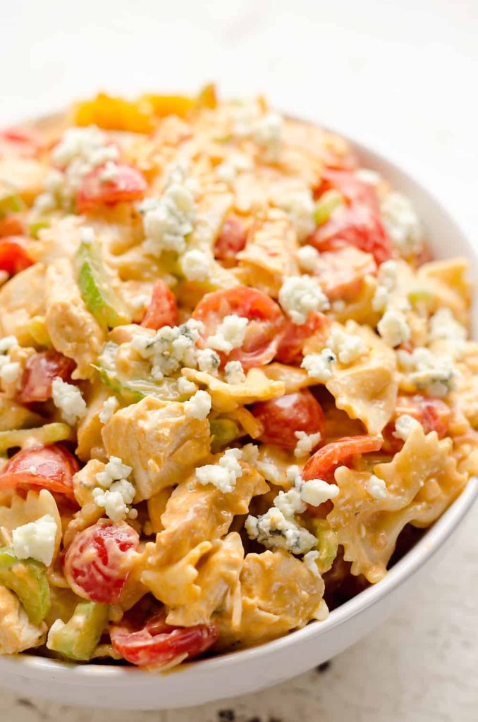 Buffalo Ranch Chicken Pasta Salad The Creative Bite 2 copy