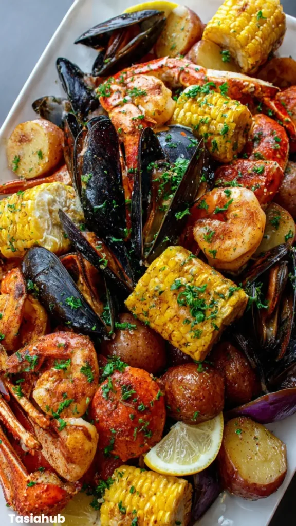 Cajun Seafood Boil with Garlic Butter Sauce