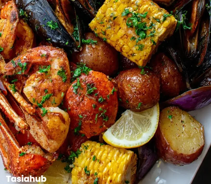Cajun Seafood Boil with Garlic Butter Sauce