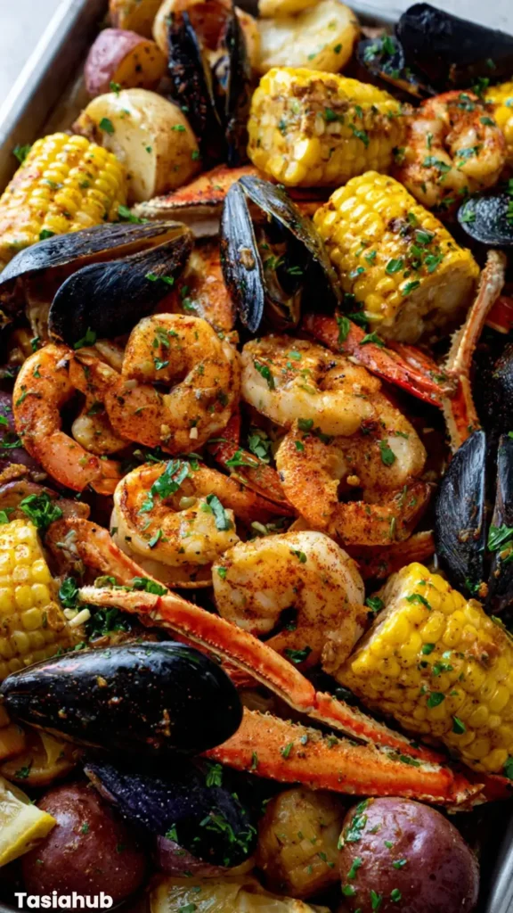 Cajun Seafood Boil with Garlic Butter Sauce rec