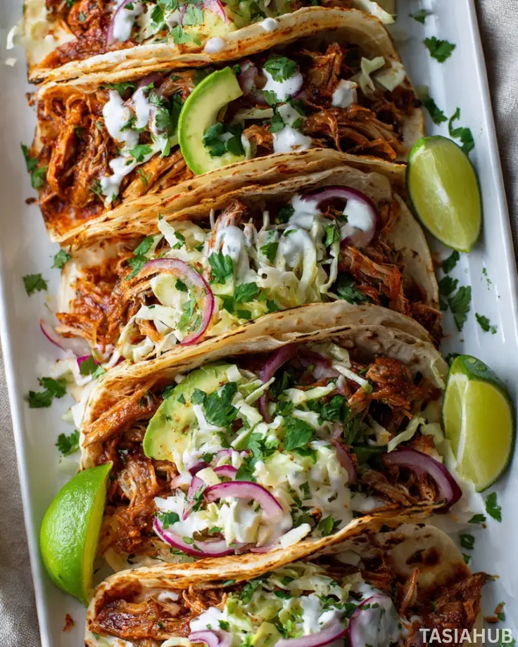Slow cooker pulled pork tacos