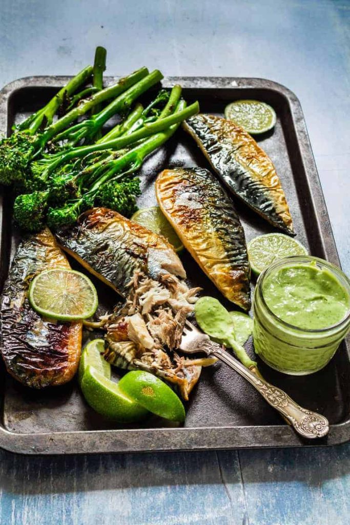 Grilled Mackerel Fillets With Green Goddess Dressing 4