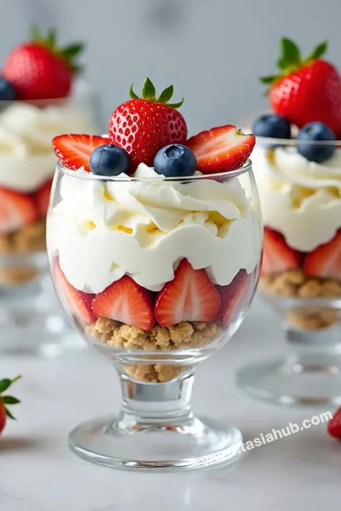 4th of July mini shortcake cups
