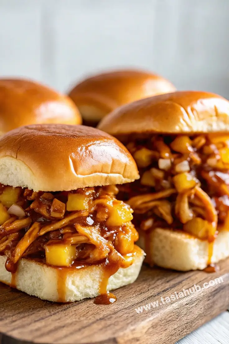 BBQ chicken sliders