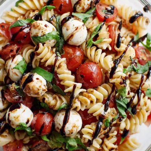 Caprese Pasta Salad dish