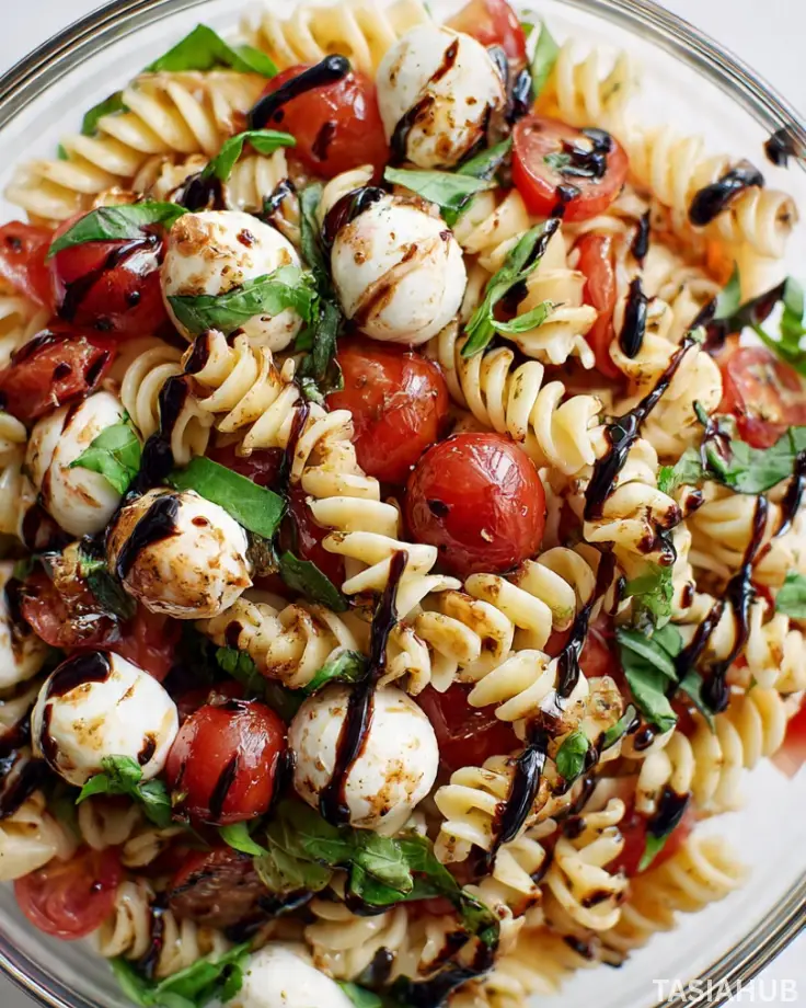 Caprese Pasta Salad dish