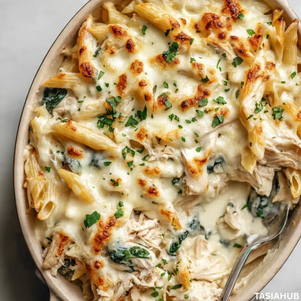 Easy Chicken Alfredo Bake