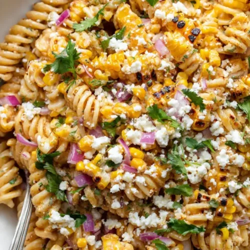 Elote Pasta Salad bowl