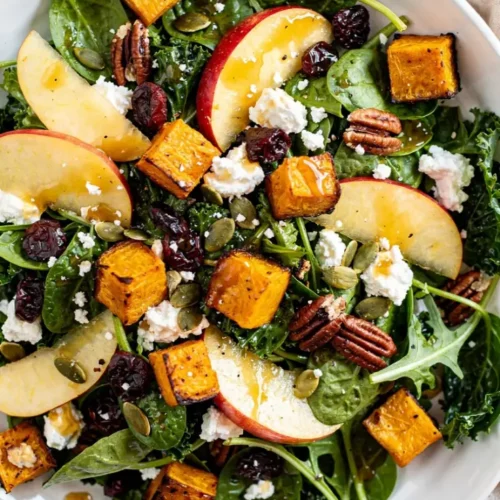Fall Harvest Salad with Apple Cider vinegar 1