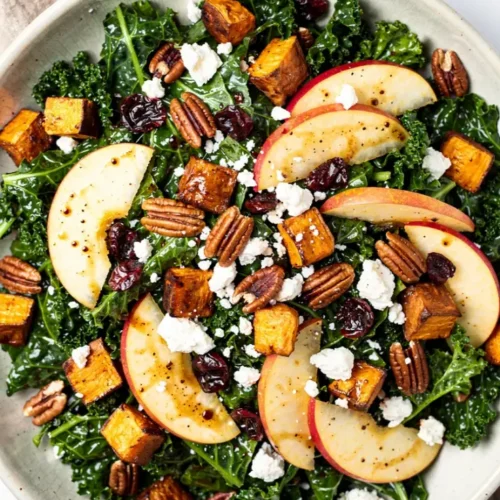 Fall Kale Salad dish